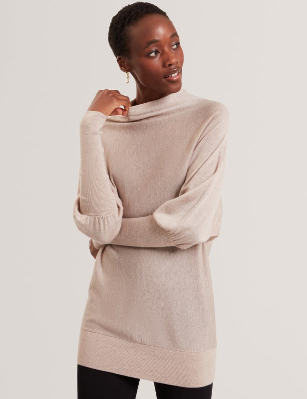 Ted Baker Jeania Funnel Neck Jumper | Taupe