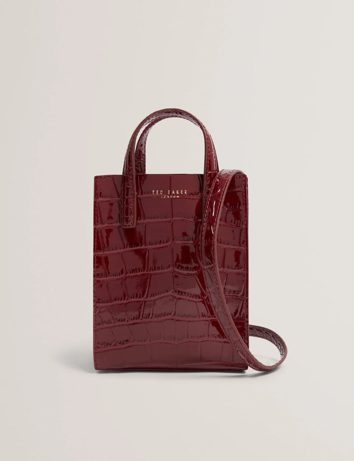 Ted Baker Wenissa Croc Effect Mini Icon Bag | Wine
