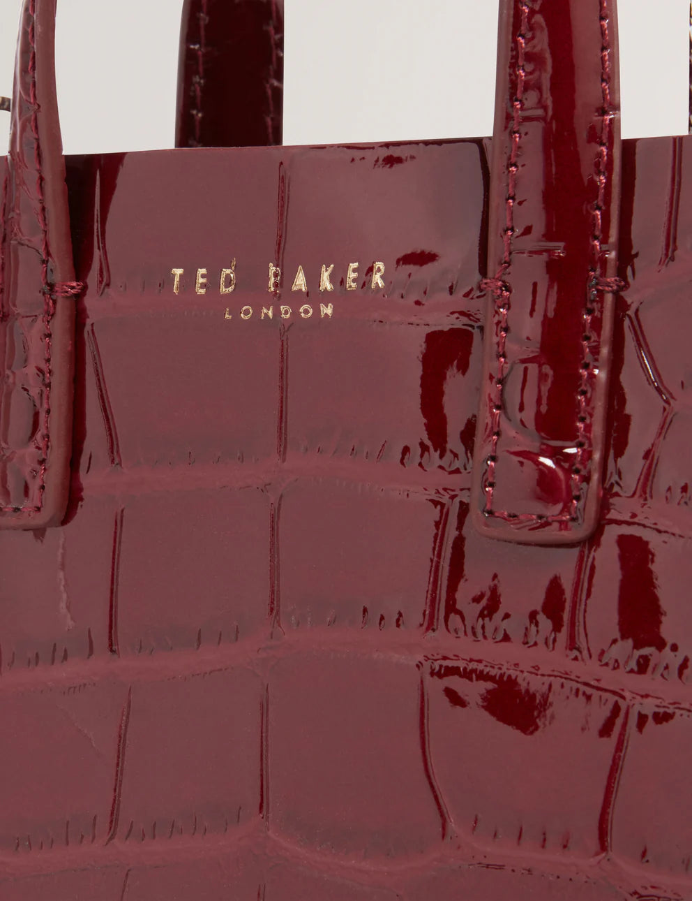 Ted Baker Wenissa Croc Effect Mini Icon Bag | Wine