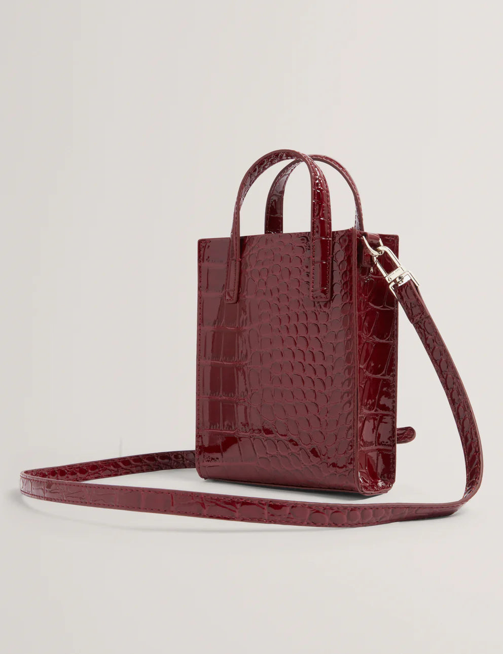 Ted Baker Wenissa Croc Effect Mini Icon Bag | Wine