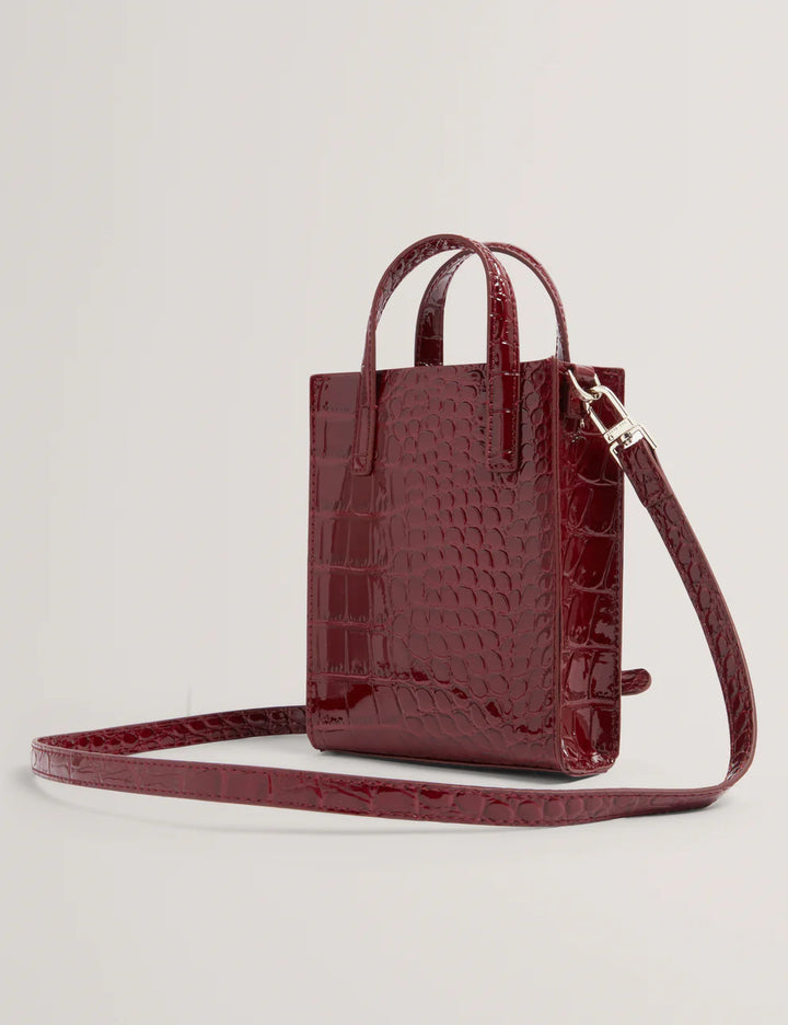 Ted Baker Wenissa Croc Effect Mini Icon Bag | Wine