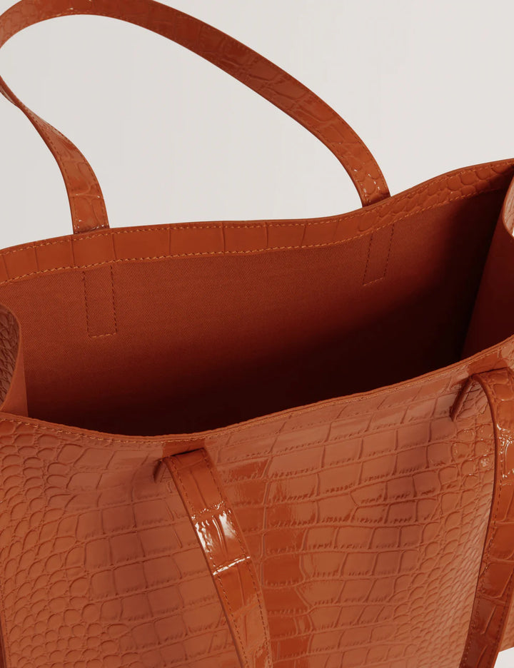 Ted Baker Wenella Croc Effect Large Icon Bag | Tan