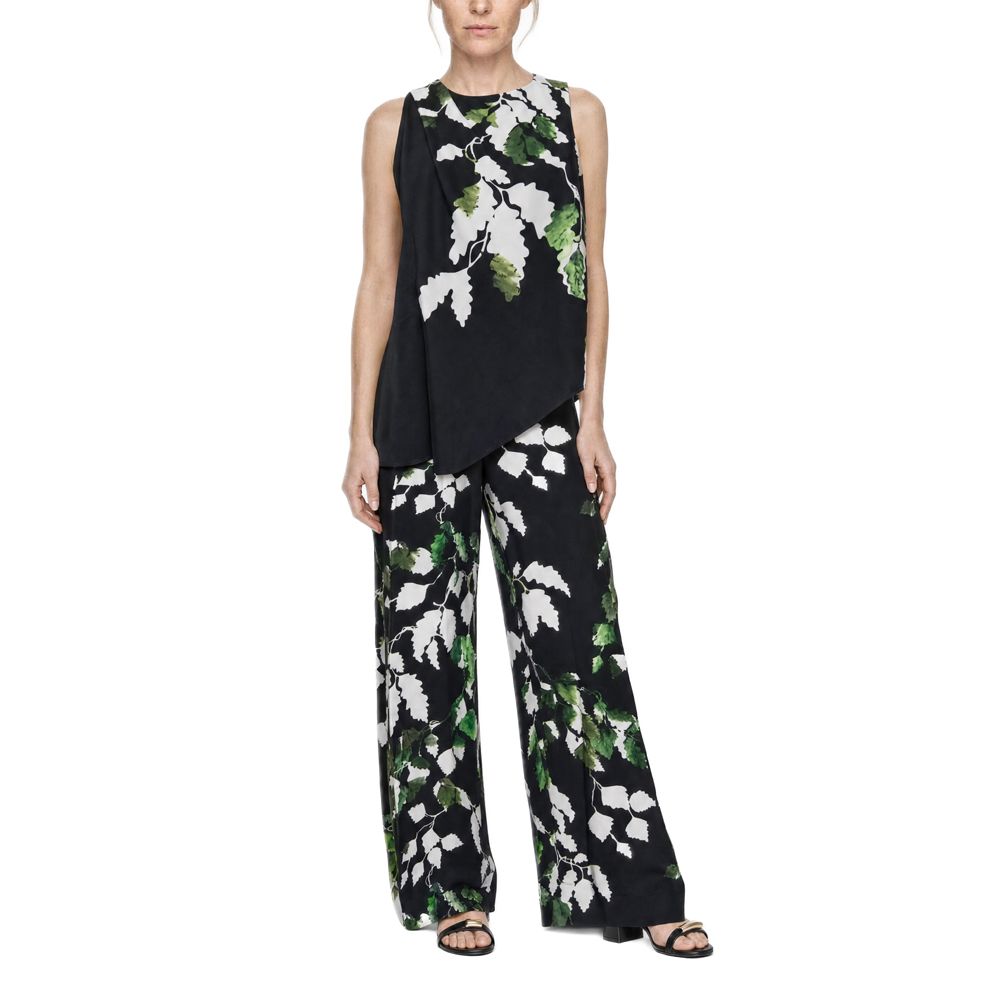 Ted Baker Molliia Printed Drape Detail Top | Black