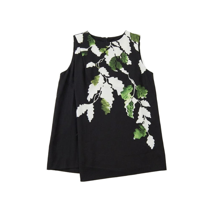 Ted Baker Molliia Printed Drape Detail Top | Black