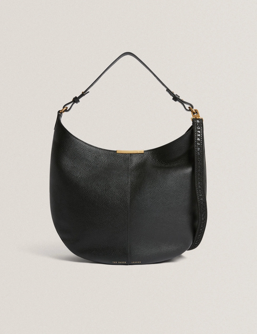 Ted Baker Ammilia Bar Detail Slouchy Hobo Bag | Black