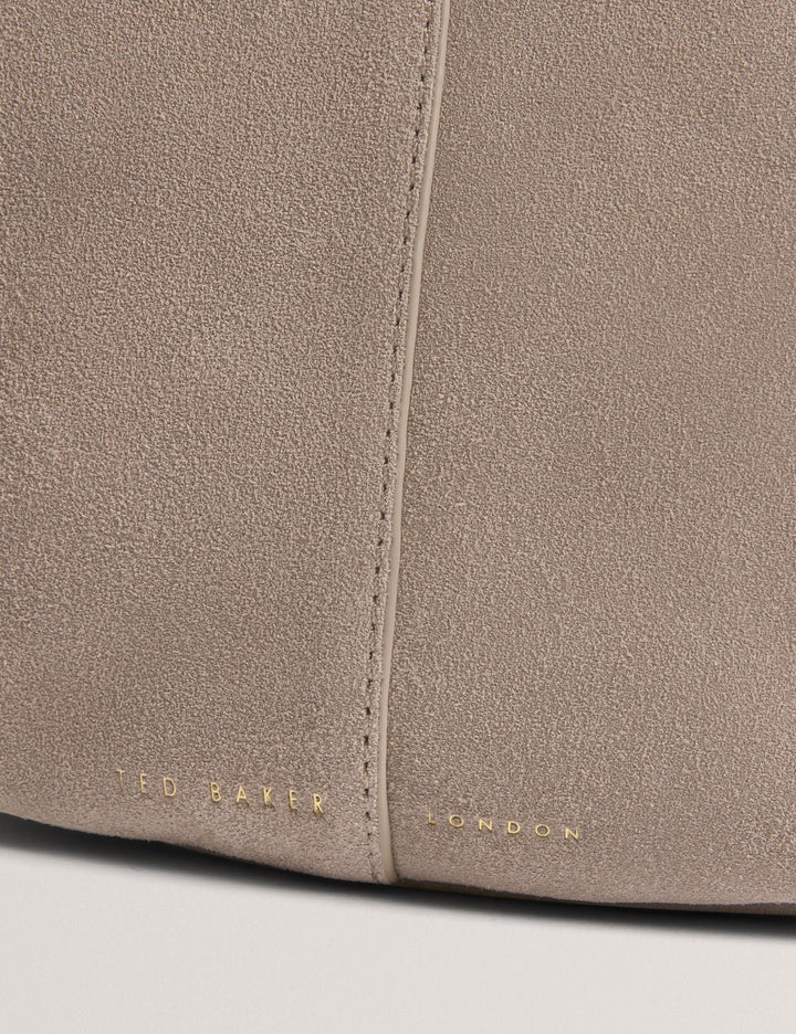 Ted Baker Ammilia Bar Detail Slouchy Hobo Bag | Taupe