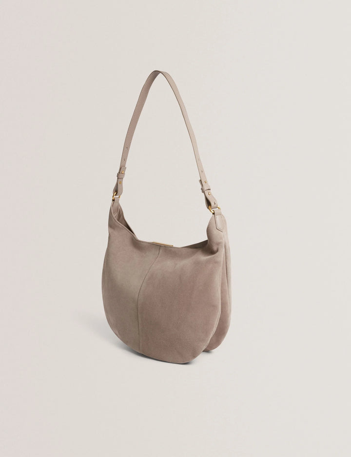Ted Baker Ammilia Bar Detail Slouchy Hobo Bag | Taupe