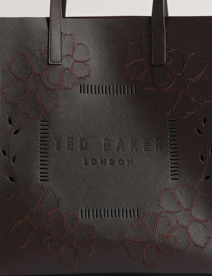 Ted Baker Rowcon Embroidery Large Icon Tote Bag | Chocolate