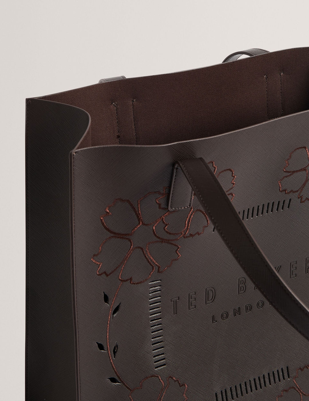 Ted Baker Rowcon Embroidery Large Icon Tote Bag | Chocolate