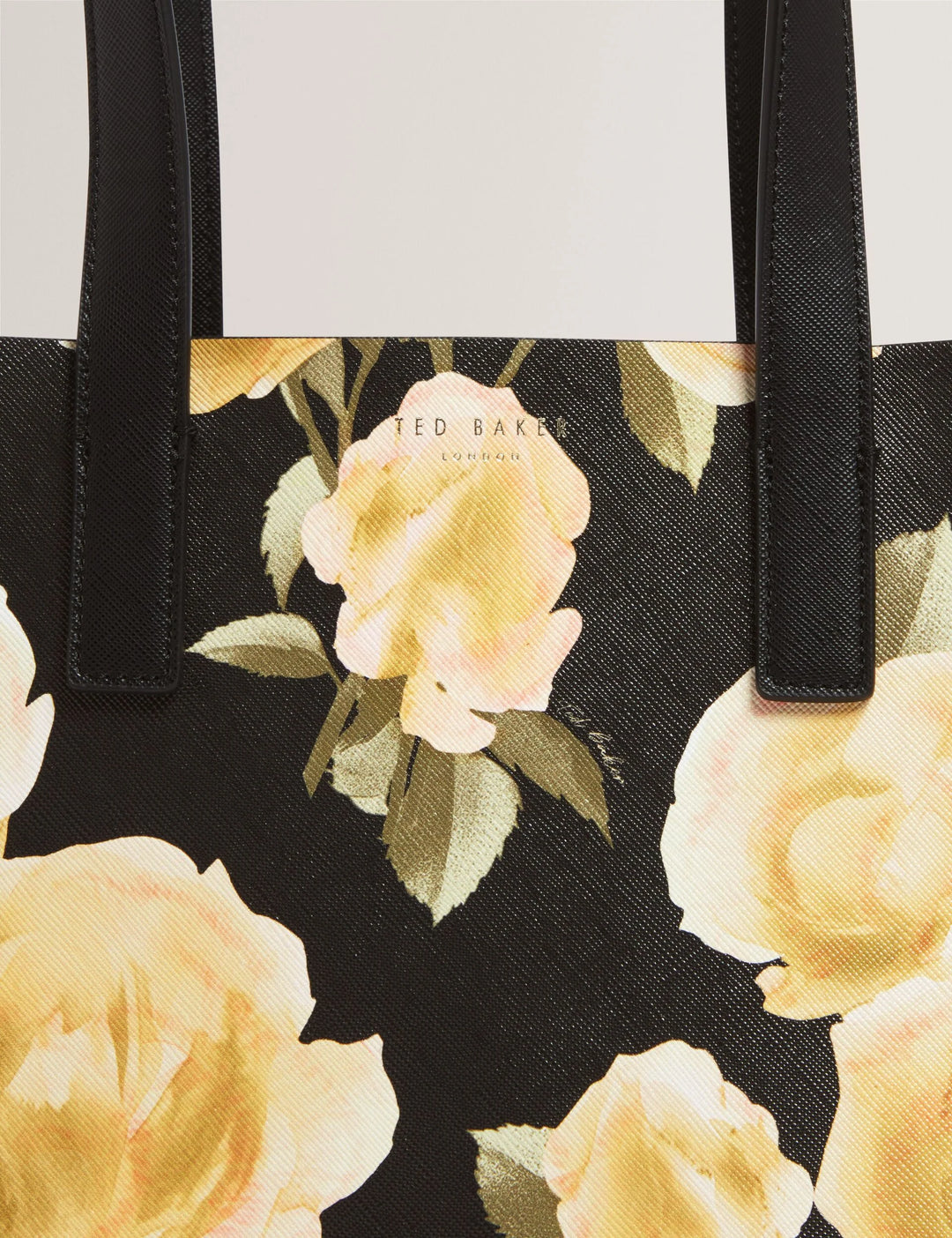 Ted Baker Tapacon Rose Print Small Icon Tote Bag | Black