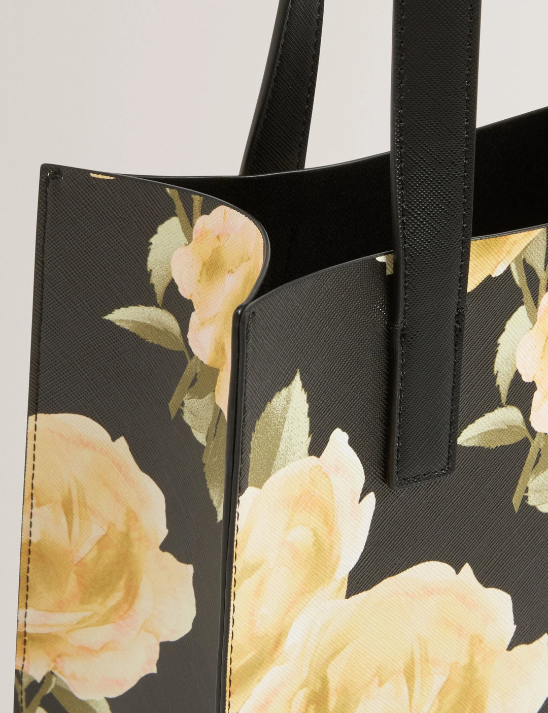 Ted Baker Tapacon Rose Print Small Icon Tote Bag | Black
