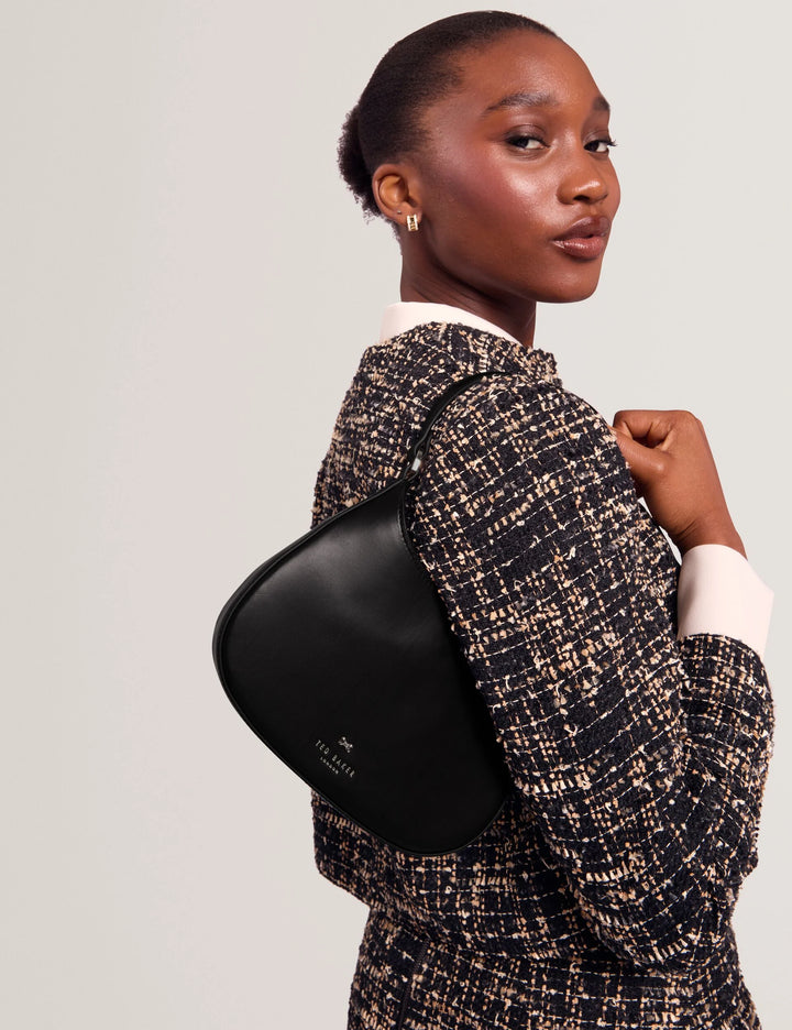 Ted Baker Curla Leather Bow Detail Mini Shoulder Bag | Black