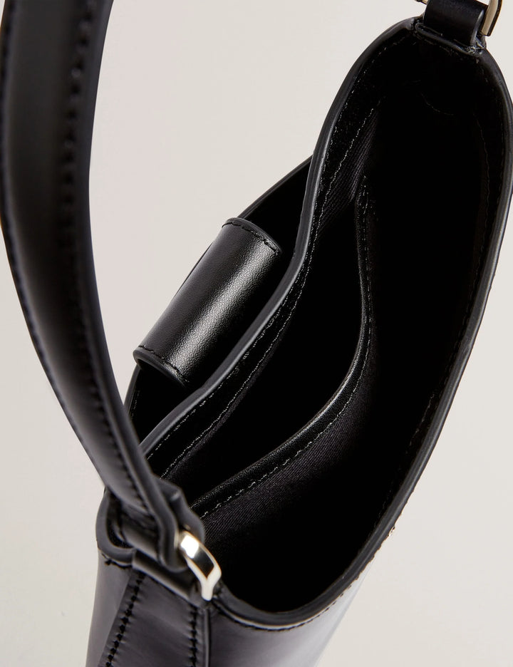 Ted Baker Curla Leather Bow Detail Mini Shoulder Bag | Black