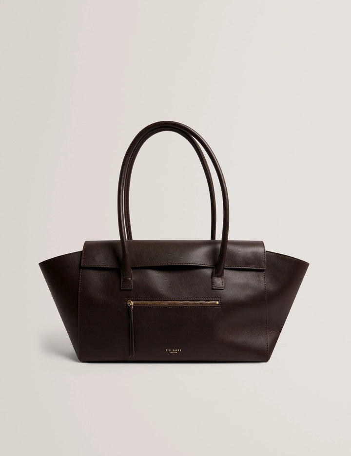 Ted Baker Toniie Casual Leather Large Tote Bag | Chocolate