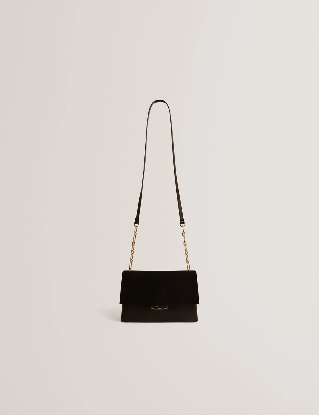 Ted Baker Denie Lock Detail Leather Small Crossbody Bag | Black