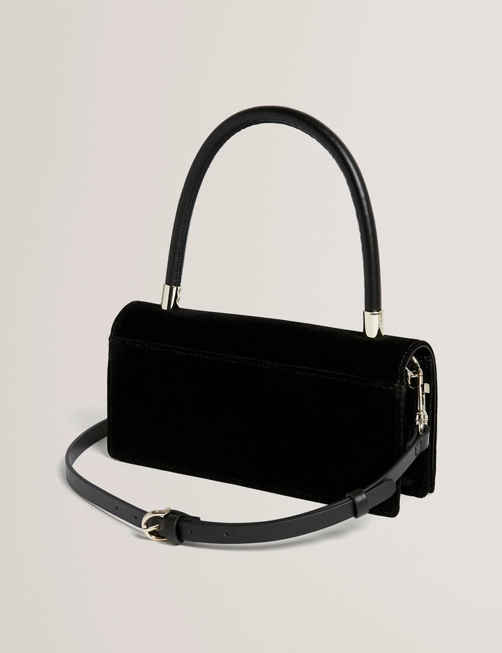 Ted Baker Liala Velvet Top Handle Shoulder Bag | Black