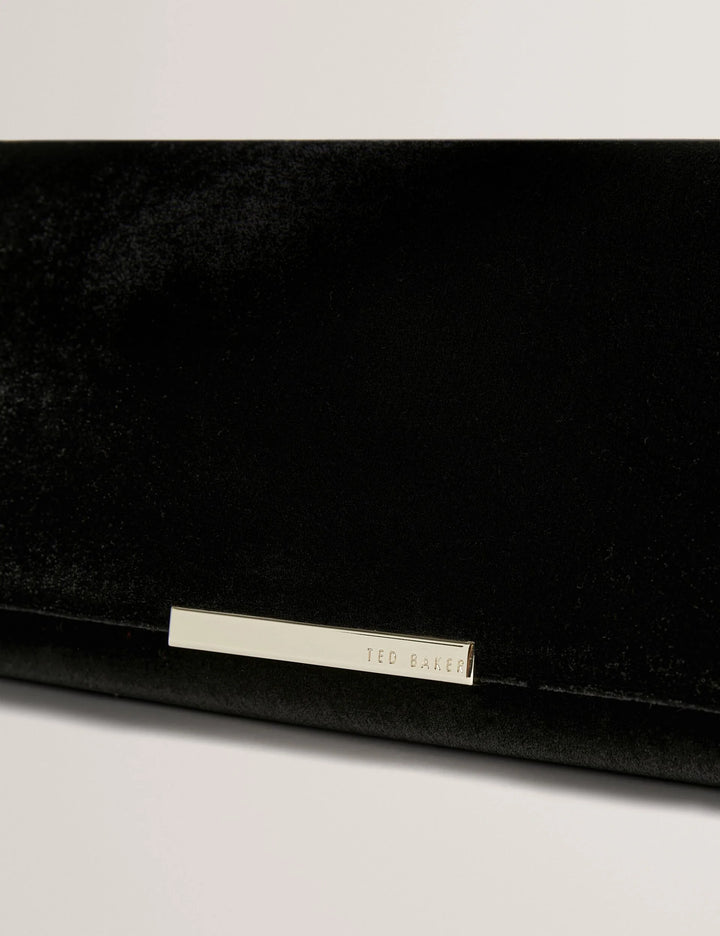 Ted Baker Maroah Velvet Elongated Evening Bag | Black