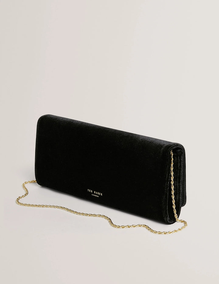 Ted Baker Maroah Velvet Elongated Evening Bag | Black