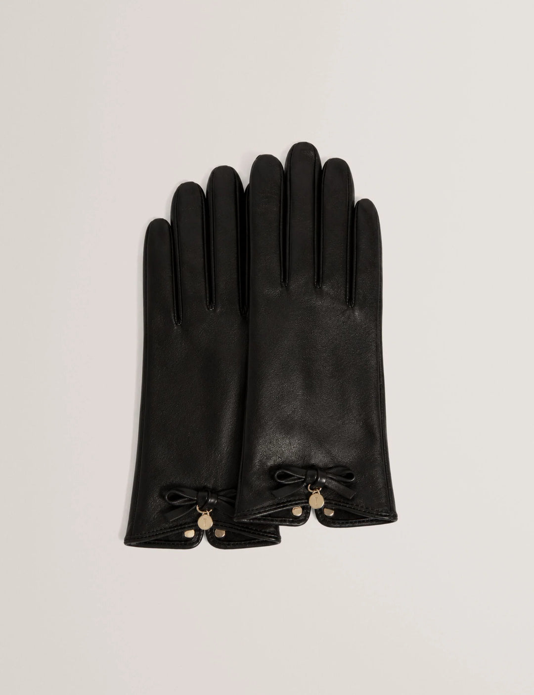 Ted Baker Rennah Leather Bow Detail Gloves | Black