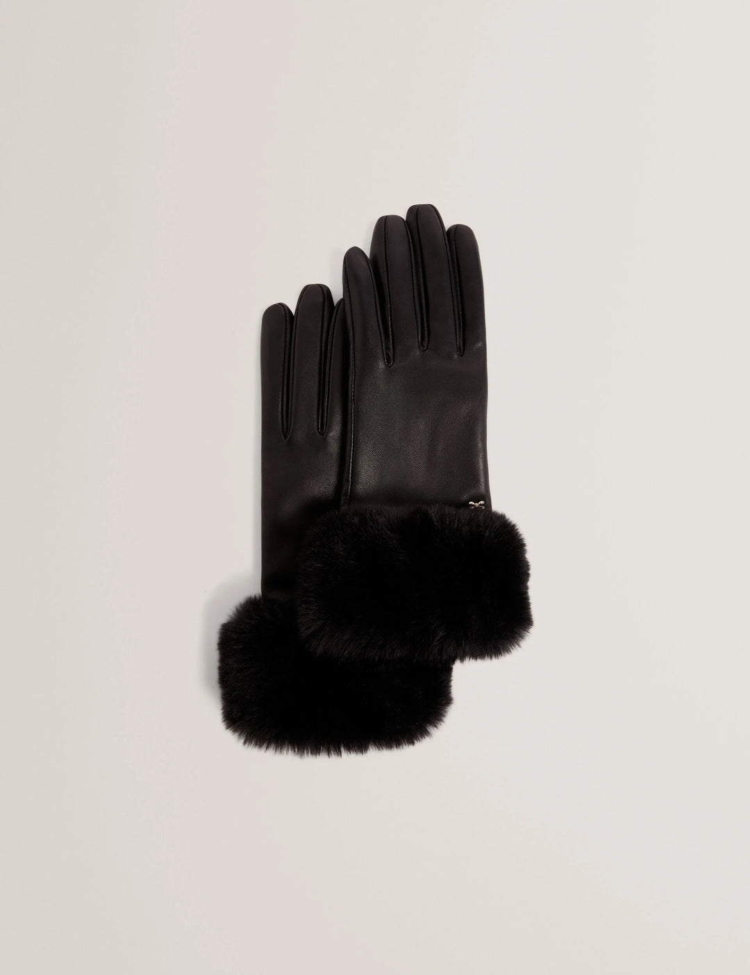 Ted Baker Neevi Faux Fur Leather Gloves | Black