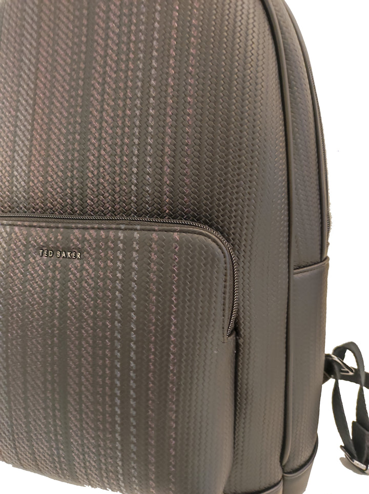 Ted Baker Waliis Printed Weave PU Backpack | Black