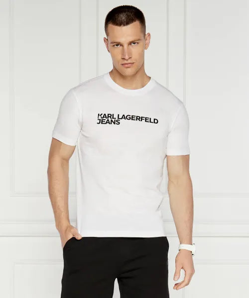 Karl Lagerfeld T-shirt Κανονικής Εφαρμογής με Λογότυπο | Λευκό