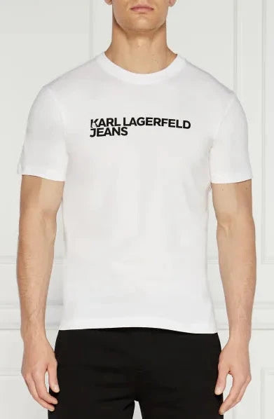 Karl Lagerfeld T-shirt Κανονικής Εφαρμογής με Λογότυπο | Λευκό