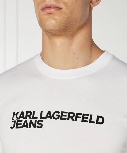 Karl Lagerfeld T-shirt Κανονικής Εφαρμογής με Λογότυπο | Λευκό