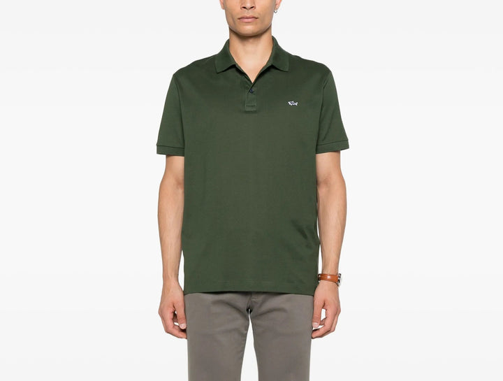 Paul & Shark Double Pique Cotton Polo | Olive
