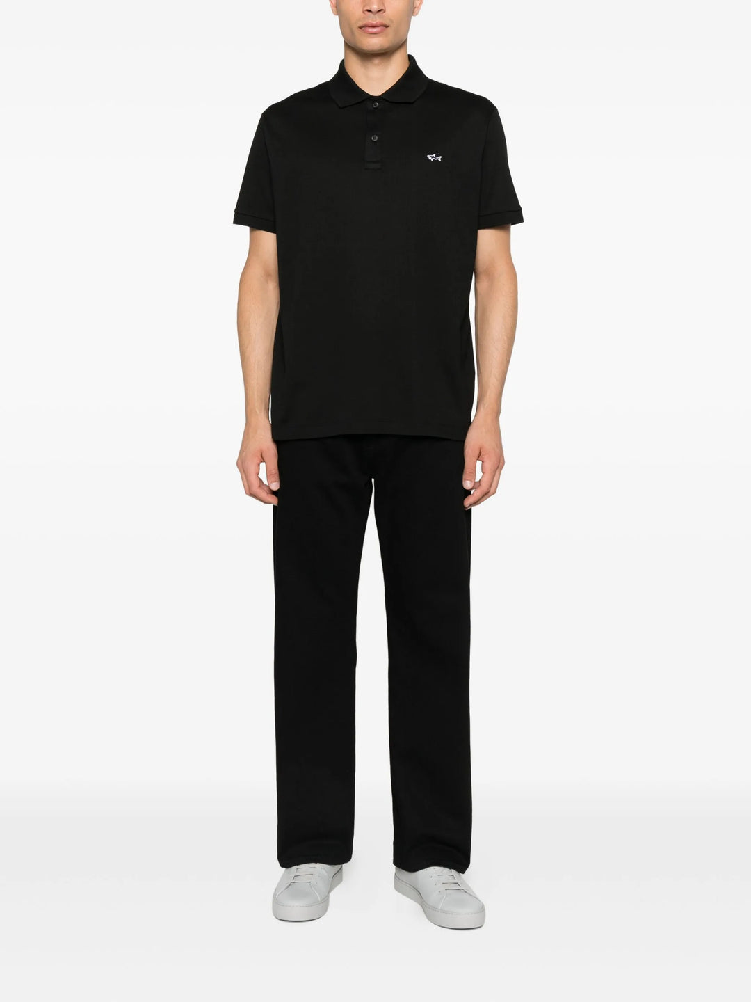 Paul & Shark Double Pique Cotton Polo | Black