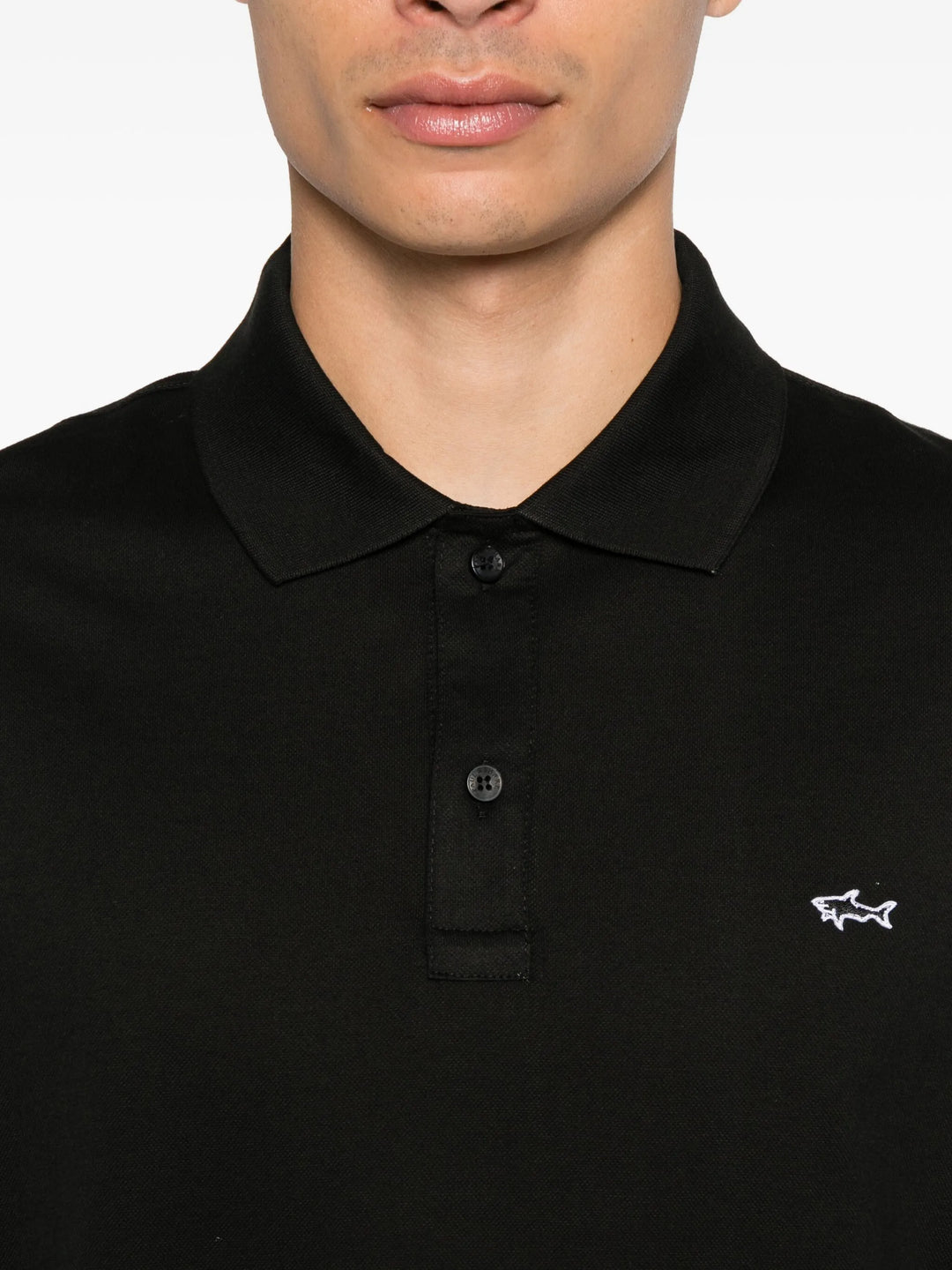 Paul & Shark Double Pique Cotton Polo | Black