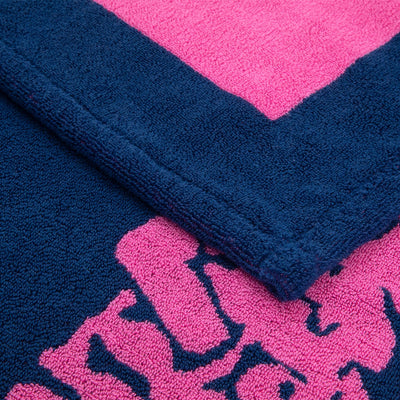Ralph Lauren Polo Jacquard Beach Towel | Pink/Navy