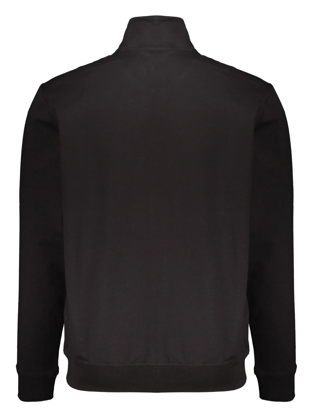 Paul & Shark Shark Badge Stretch Fleece Cotton Full Zip Sweatshirt | Black