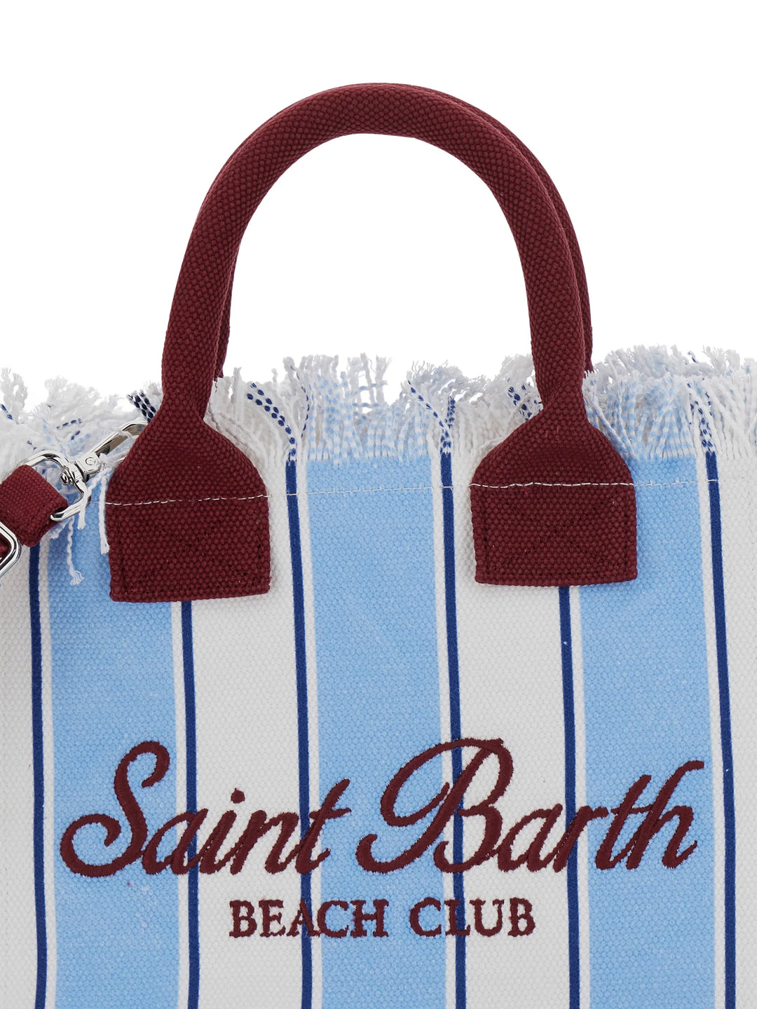 MC2 Saint Barth Colette Cotton Canvas Tote Bag | Light Blue/White