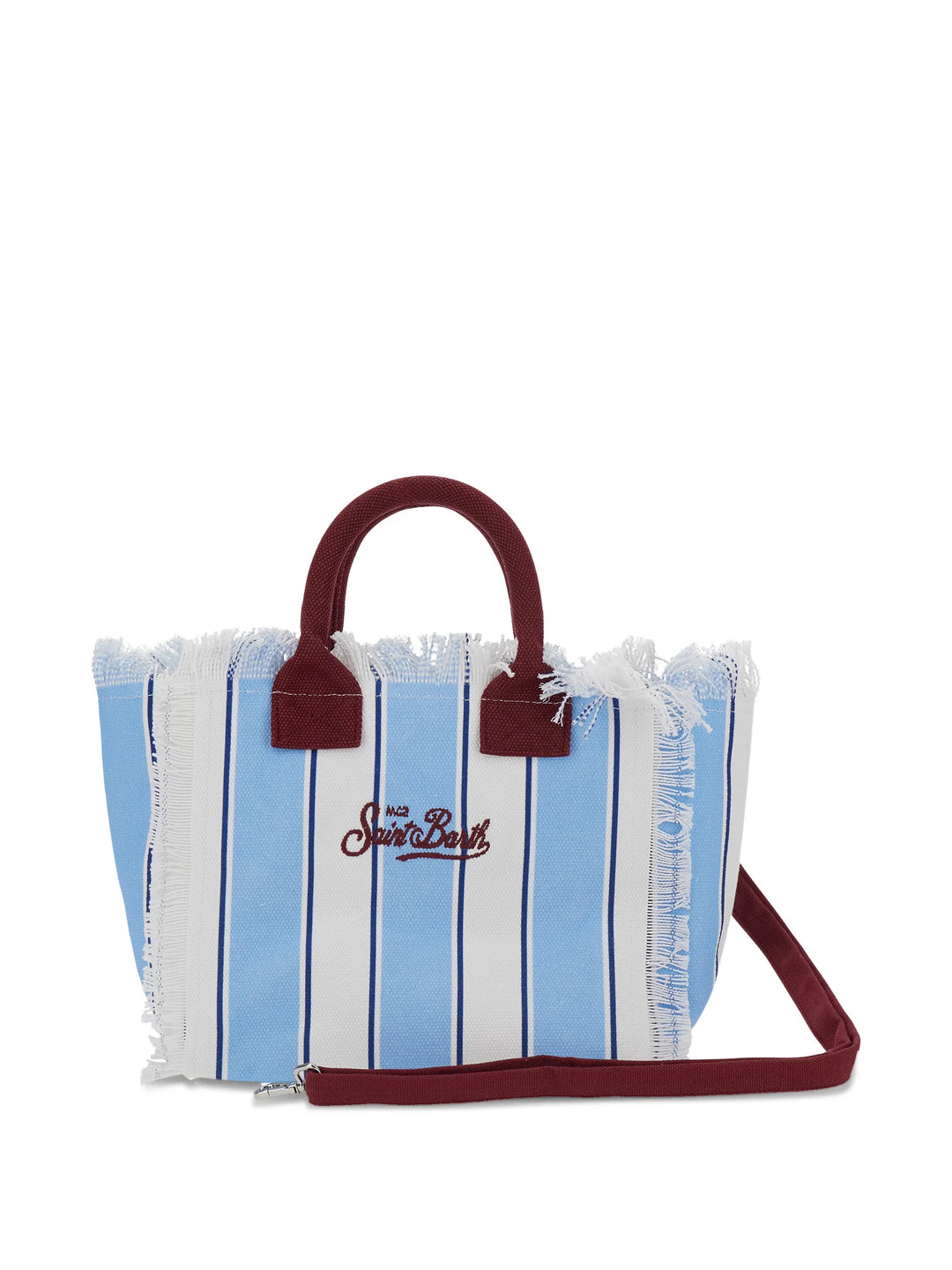 MC2 Saint Barth Colette Cotton Canvas Tote Bag | Light Blue/White