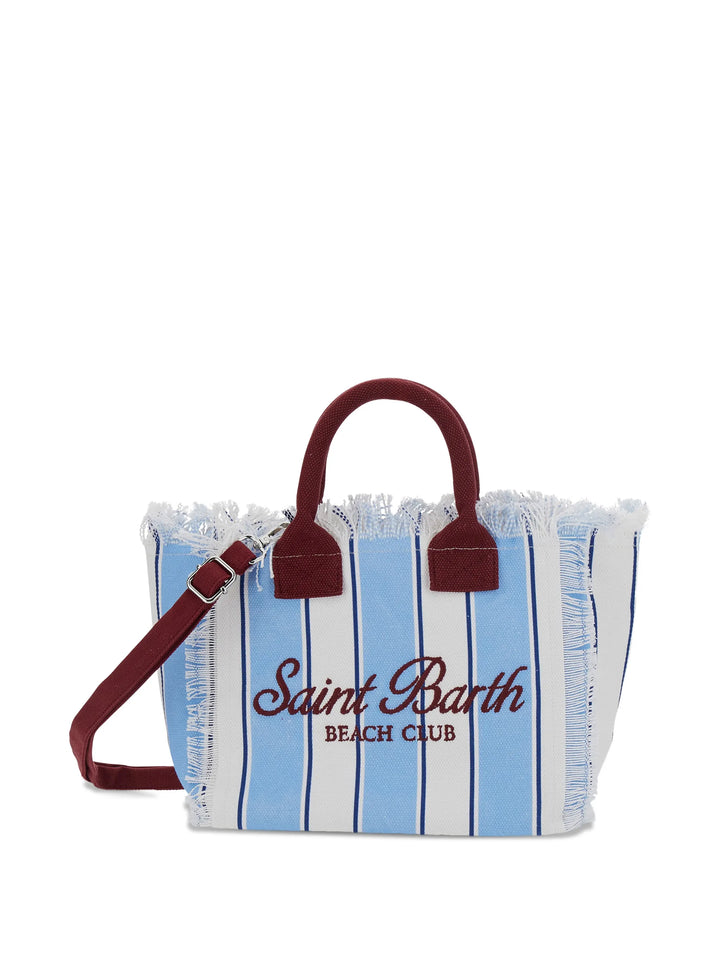 MC2 Saint Barth Colette Cotton Canvas Tote Bag | Light Blue/White