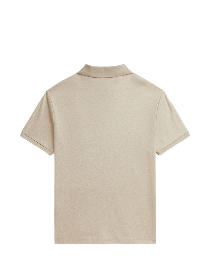 Ralph Lauren Custom Slim Fit Soft Cotton Interlock Polo Shirt | Expedition Dune