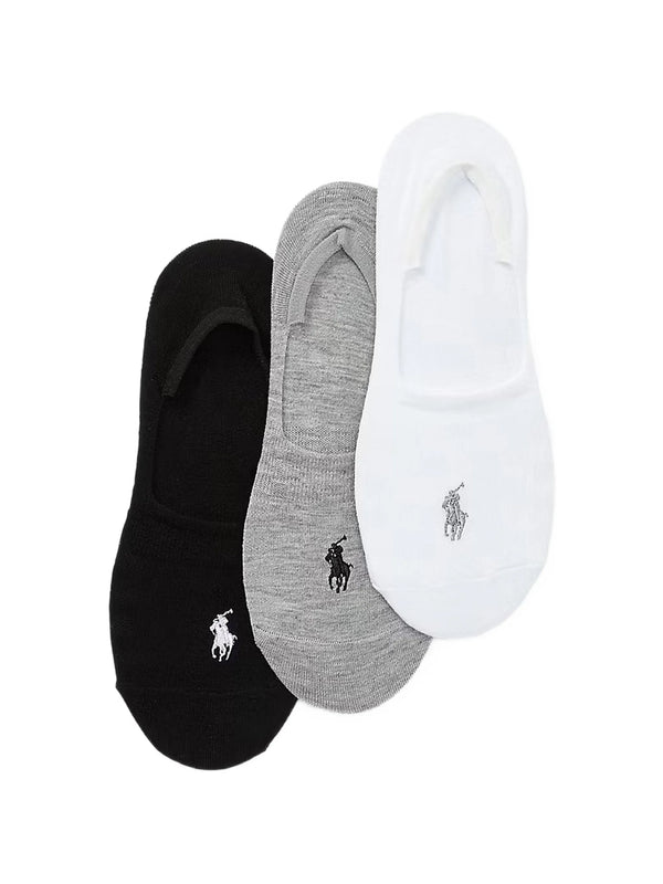 Ralph Lauren Logo-embroidered Women's Socks 3 Pack | White/Grey/Black