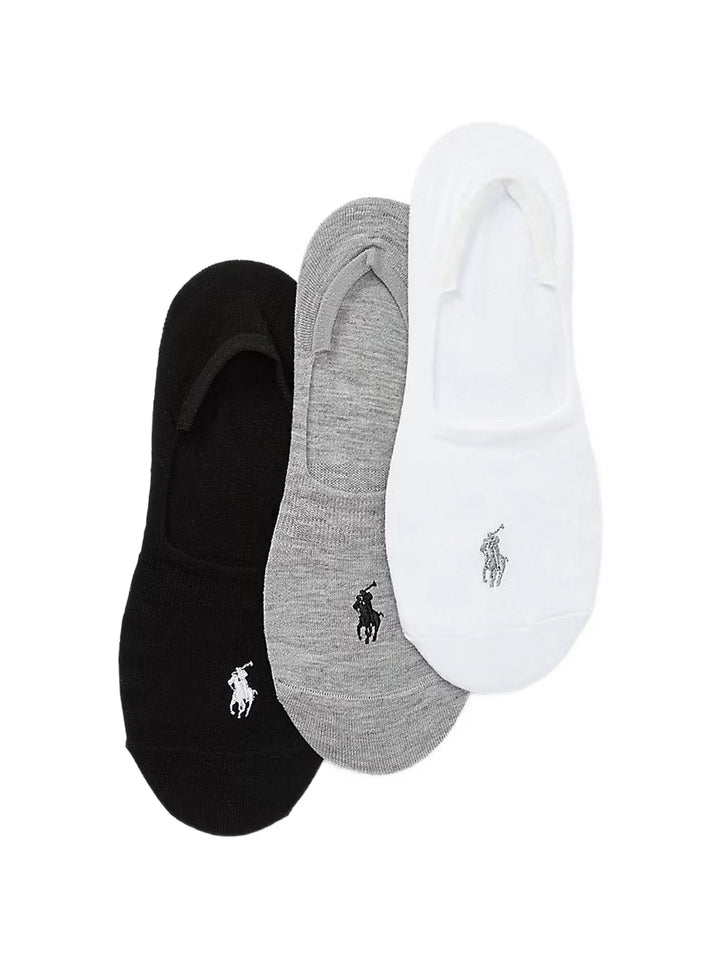 Ralph Lauren Logo-embroidered Women's Socks 3 Pack | White/Grey/Black