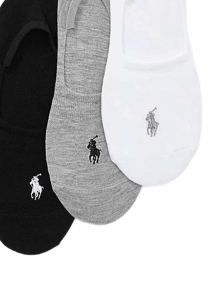 Ralph Lauren Logo-embroidered Women's Socks 3 Pack | White/Grey/Black