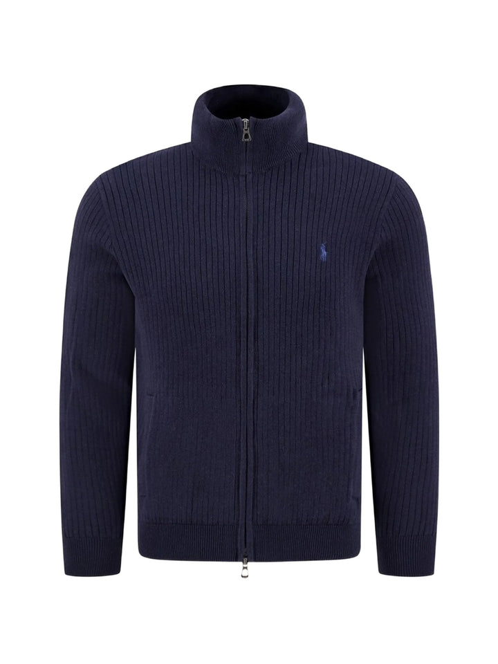 Ralph Lauren Ribbed Zip-up Sweatshirt | Navy