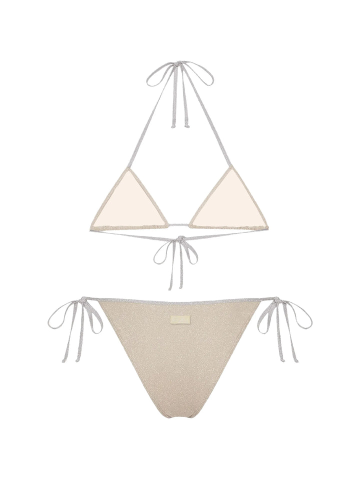 MC2 Saint Barth Viana Bikini-Oberteil und -Höschen | Gold/Silber