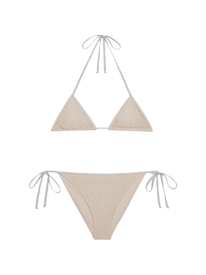 MC2 Saint Barth Viana Bikini-Oberteil und -Höschen | Gold/Silber