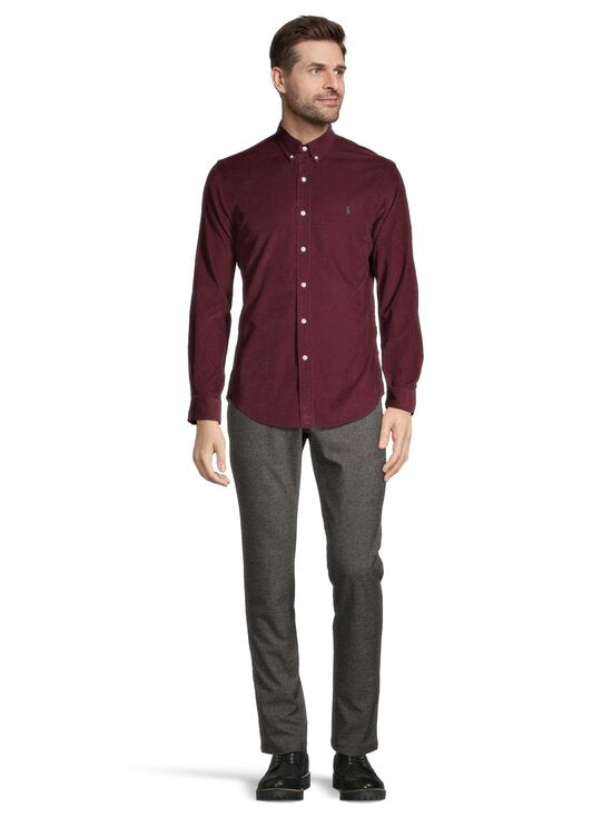Ralph Lauren Slim Fit Κοτλέ Υποκάμισο | Μπορντώ