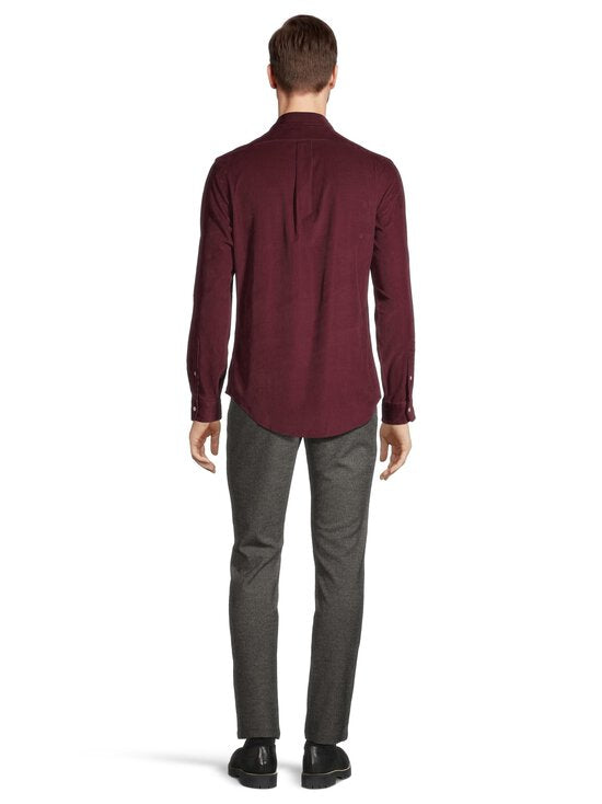 Ralph Lauren Slim Fit Κοτλέ Υποκάμισο | Μπορντώ