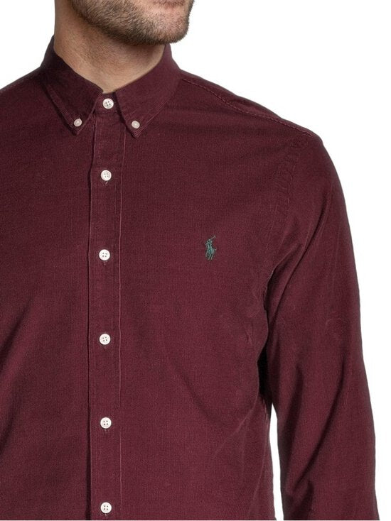 Ralph Lauren Slim Fit Κοτλέ Υποκάμισο | Μπορντώ