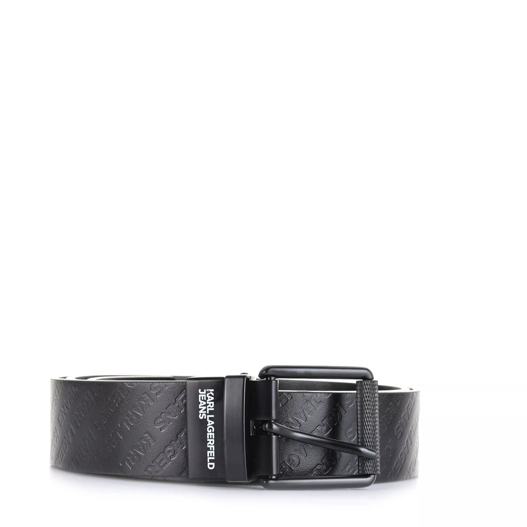 Karl Lagerfeld Reversible Debossed Men's Belt | Black