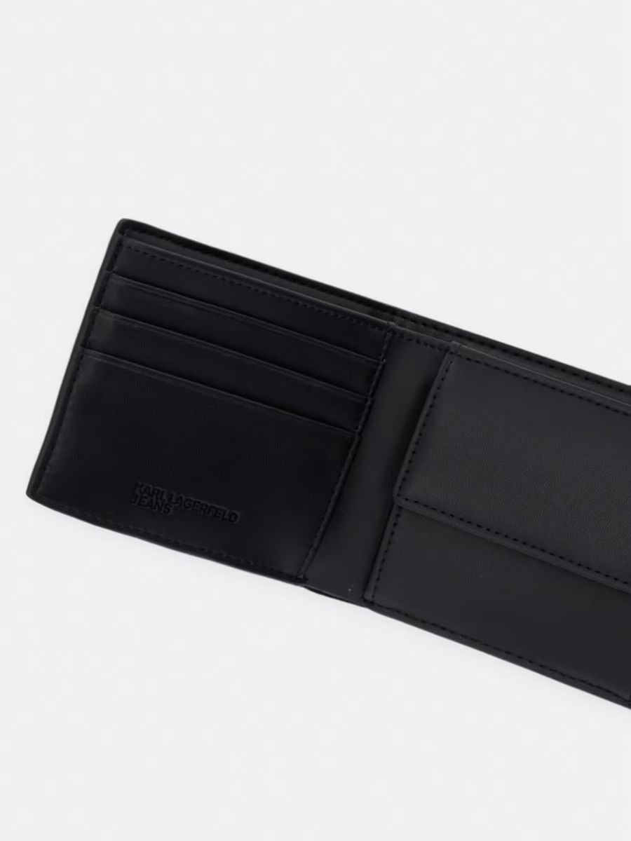 Karl Lagerfeld Saffiano Wallet with Logo | Black