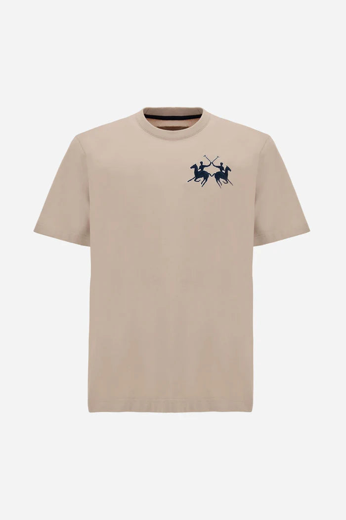 Camiseta de punto grueso para hombre de La Martina con logotipo en 3D | Humus