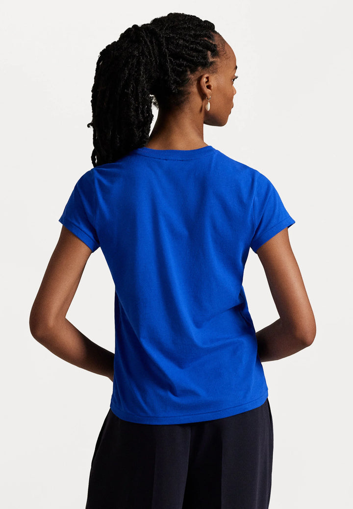 Ralph Lauren Classic Fit Cotton Jersey Women's Crewneck Tee | Colby Blue
